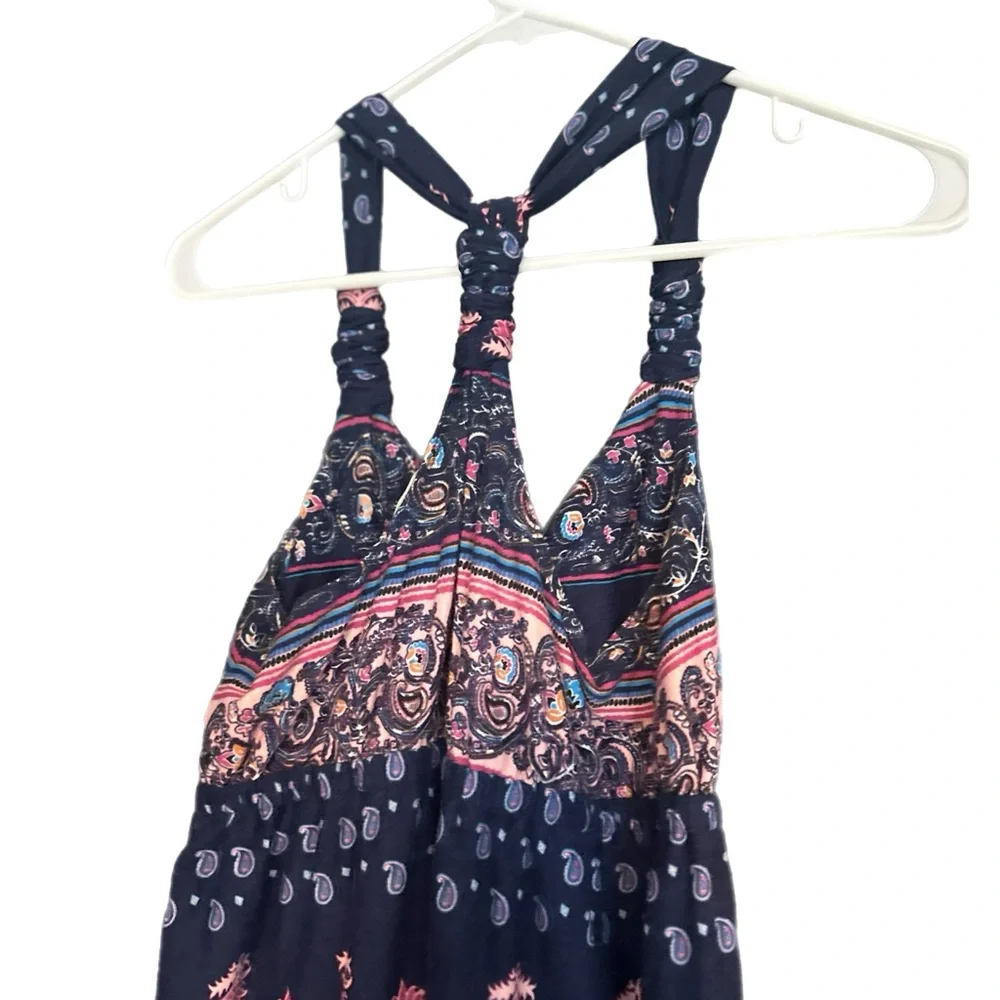 Pink rose size small long summer beach dress